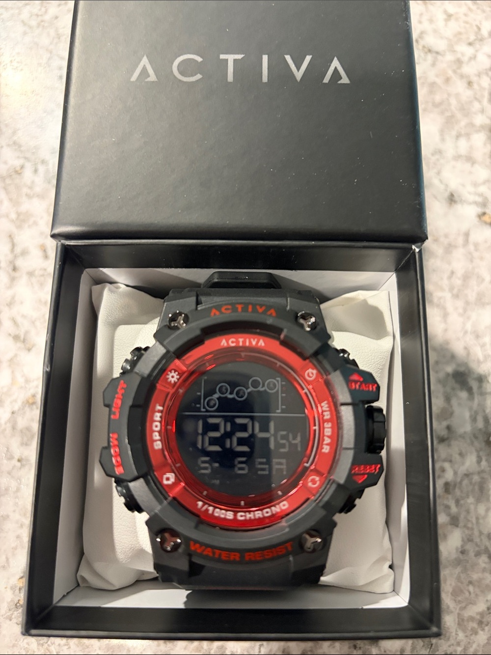 Activa Summit X Invicta Unisex Digital Watch - 50mm. Black Red  (ACW8082-019)